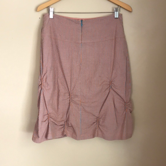 Blue & Orange Pinstripe Pencil Skirt - Picture 4 of 8